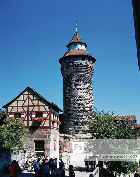 Facade of castle  Nuremberg Castle  Nuremberg  Bavaria  Franconia  Germany