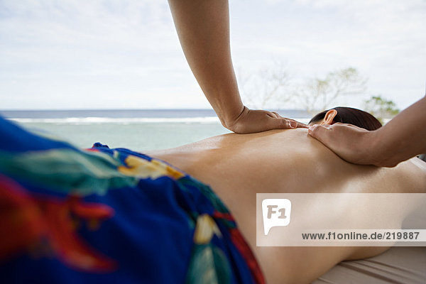 Woman having massage