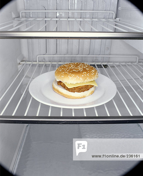 Hamburger in fridge