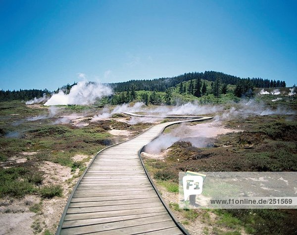 10269303  Craters of Moon  steam  vapor  geysers  scenery  New Zealand  north island  Taupo area  field  volcanism  way