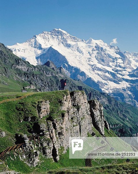 10120297  Jungfrau  Lawinen  Lawinen-Schutz  Schutz  Verbauung  Berge  Alpen  Alpen  Mountains  Schweiz  E