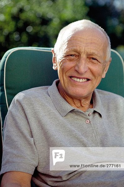 Portrait of an old smiling man.
