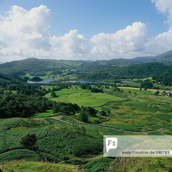 Luftbild von Landschaft  Cumbria  England