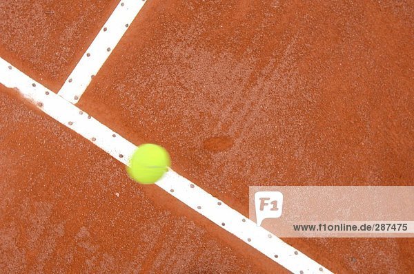 Draufsicht einer Tennisball Court Line  der