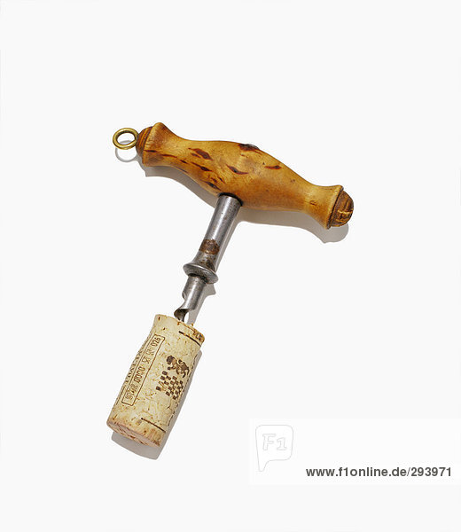 A cork in a cork-screw.