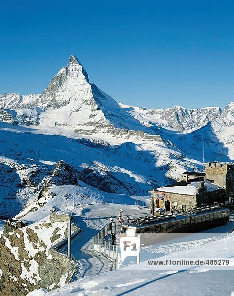 10654062  alpine  Alps  railway  mountain road  mountains  Gornergrat railway  canton Valais  scenery  Matterhorn  landmark  m