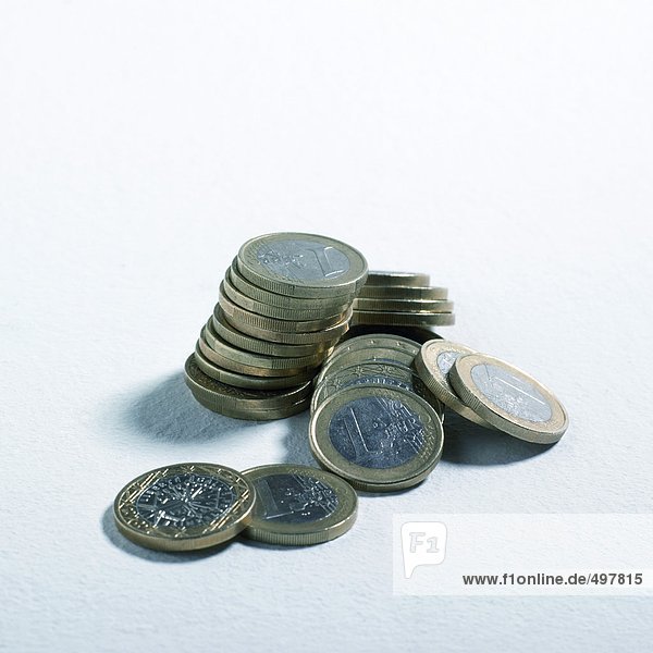 Stapel von einer Euro-Münze