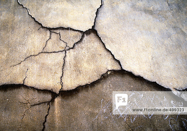 Cracked concrete  close-up  full frame