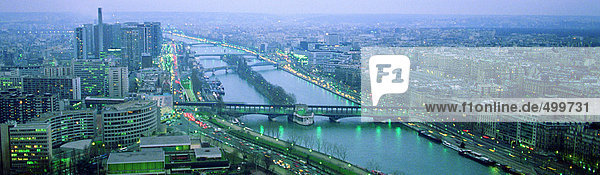 Frankreich  Paris  Seine  Panoramablick
