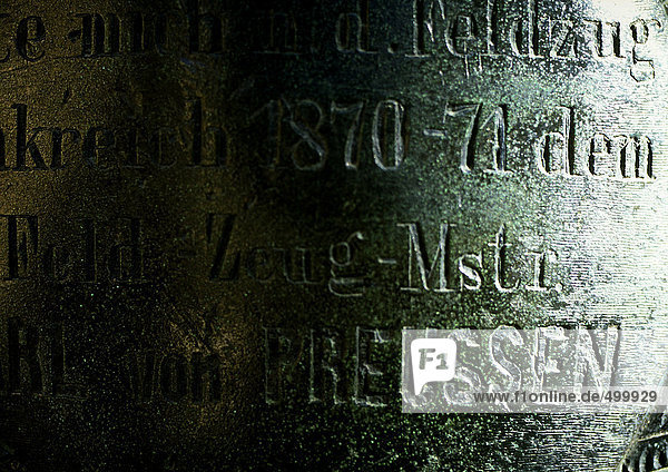Gravierte Schrift