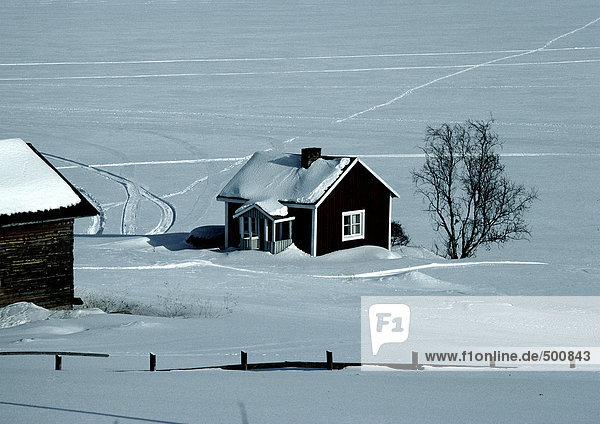Finnland  Hütten im Schnee
