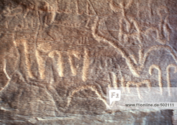 Schreiben in Stein gemeißelt,  Nahaufnahme