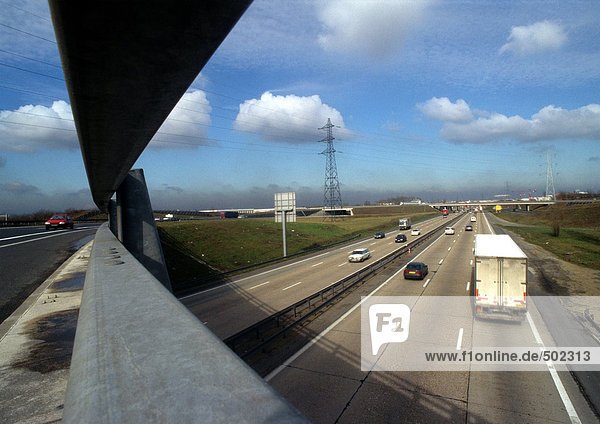 Autobahn  Blick von der Überführung