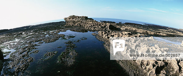 Frankreich  Felsenlandschaft  Panoramablick