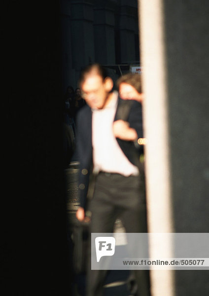 Man walking  blurred