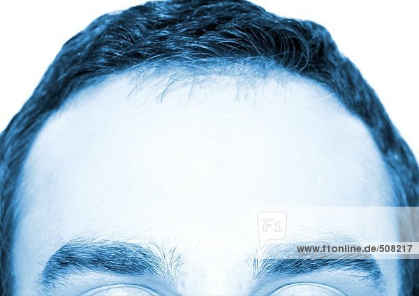 Man's forehead  close-up