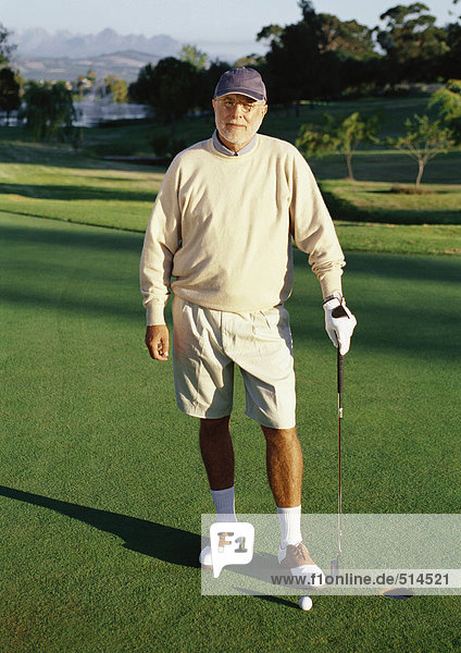 Mature golfer  portrait
