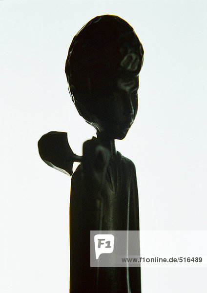 Afrikanische Skulptur eines Kindes  Nahaufnahme