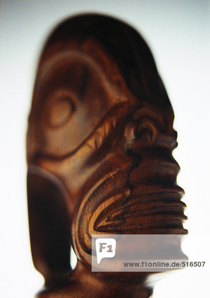 Polynesische Tiki-Skulptur,  Nahaufnahme