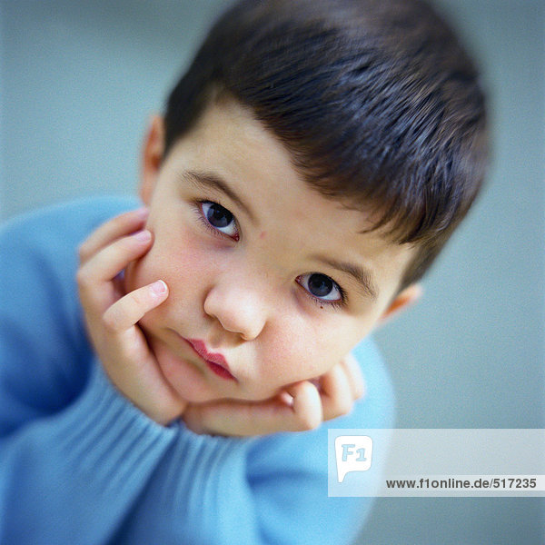 Little boy pouting  portrait