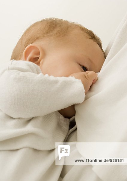 Baby nursing  close-up