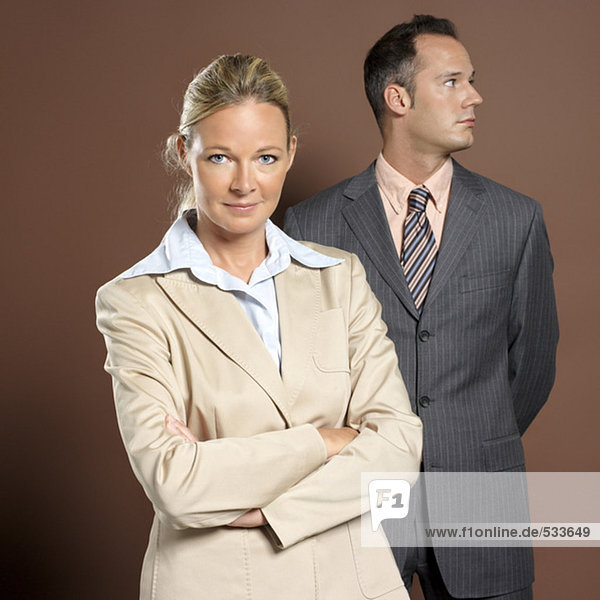 Geschäftsmann und Geschäftsfrau,  Portrait