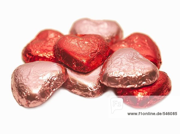 Herzförmige Pralinen zum Valentinstag