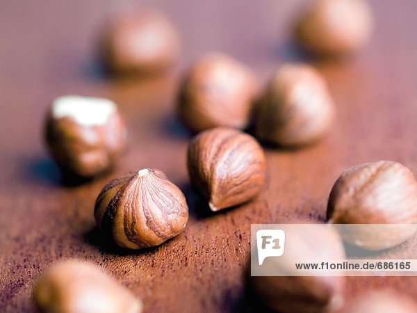 Close-up of hazelnuts