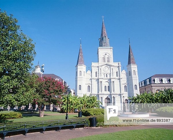 Saint Louis Kathedrale,  Jackson Square. New Orleans. Louisiana. USA.