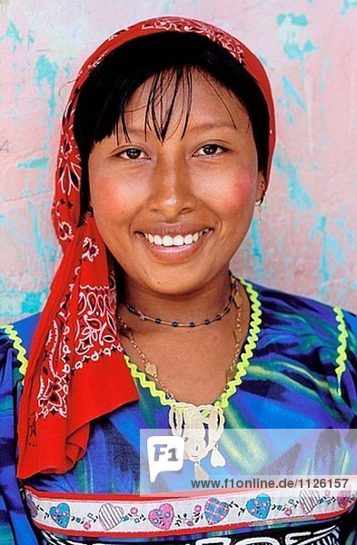 Kuna Indianer im Mamardup Village Rio Sidra Inseln San Blas-Archipel. Panama