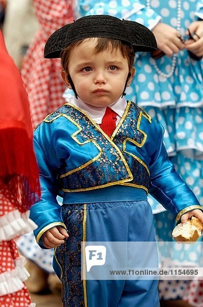 Kleine Junge in Stierkämpfer Kostüm. Karneval. Tolosa  Guipúzcoa  Baskenland  Spanien