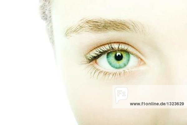 Teenage girl's eye  extreme close-up