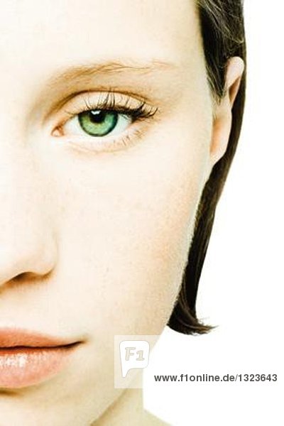 Teenage Girl's Gesicht  beschnittene Frontansicht
