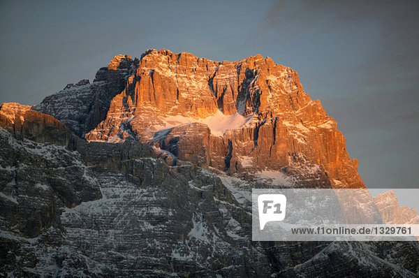 Italy  Dolomite alps  sunset