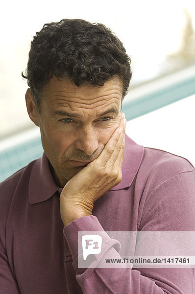 Thoughtful man's portrait