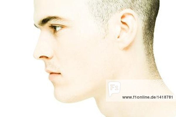 Young man's face  profile