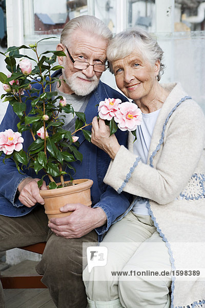 Eine skandinavische älteres Ehepaar Schweden.