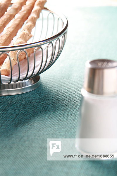 Close-up of salt shaker