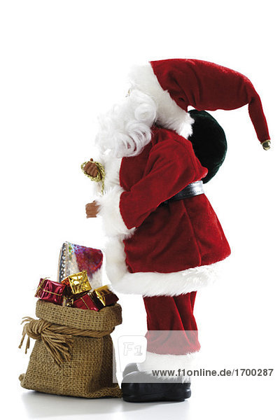 Weihnachtsmann Figur mit Geschenken