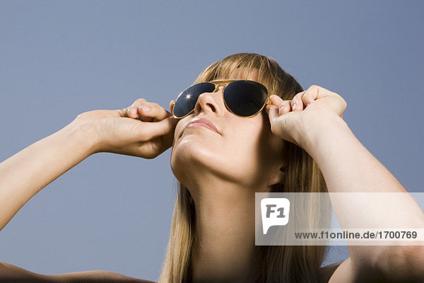 Young woman wearing sunglasses  portrait