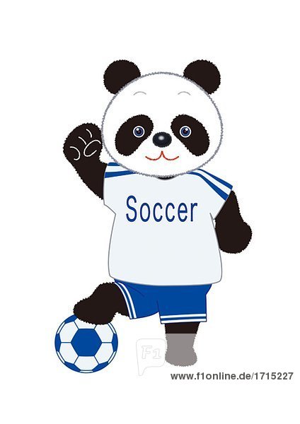 Panda-Fußballspieler