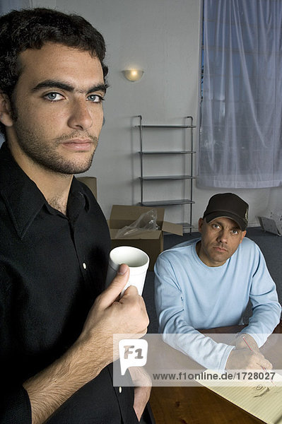 Two men in a meeting