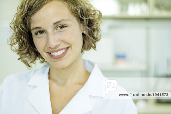 Female doctor smiling at camera  portrait