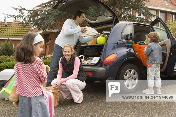 Familie Verpackung Auto