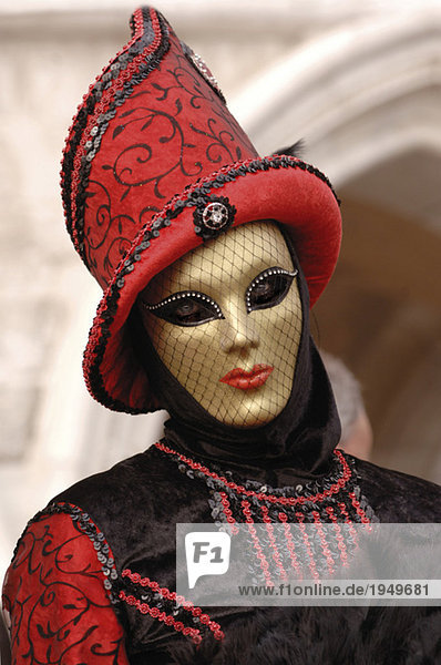 Italy  Venice  masked person