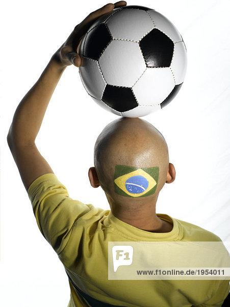 Männlicher brasilianischer Fußballfan