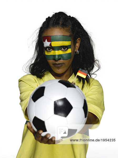 Fußballfan aus Togo  Portrait