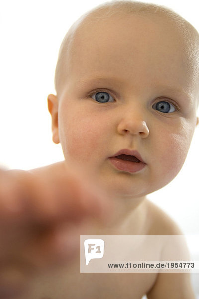 Junge (6-12 Monate),  Nahaufnahme,  Porträt