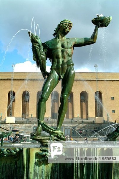 Statue von Poseidon in Göteborg