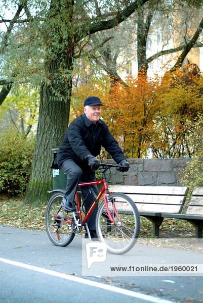 Man biking